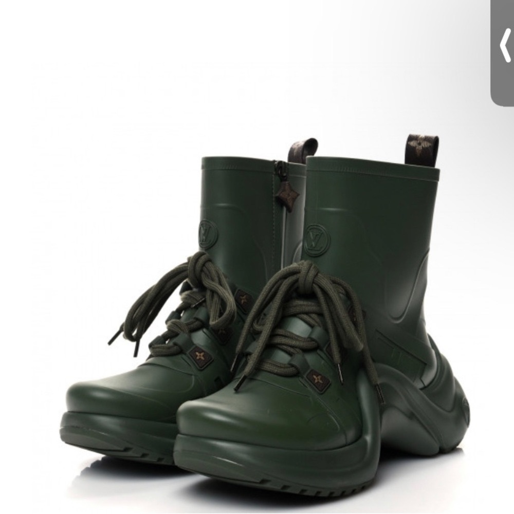 Louis Vuitton Sneaker Boot, Army Green, Size 39